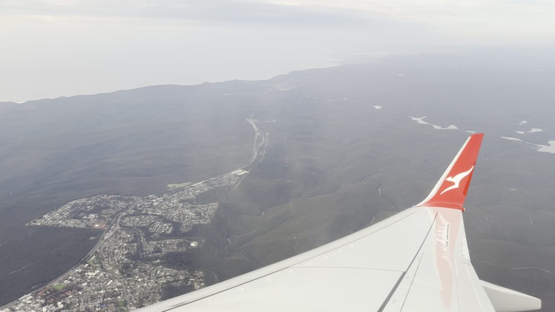 View from an airplane window